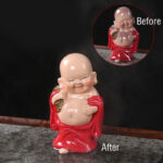 Buddha Stones Color Changing Laughing Buddha Resin Tea Pet Wealth Home Figurine Decoration Decorations BS Red Laughing Buddha 7*6*11cm