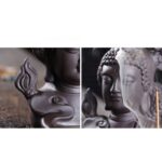 Buddha Stones Dragon Buddha Auspicious Clouds Purple Clay Healing Incense Burner Decoration Incense Burner BS 14