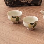 Buddha Stones Hand Painted Small Osmanthus Rabbit Ceramic Teacup Kung Fu Tea Cup 40ml Cup BS 8