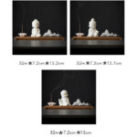 Buddha Stones Lotus Flower Tathagata Kwan Yin Avalokitesvara Ksitigarbha Meditation Ceramic Stick Incense Burner Decoration Incense Burner BS 18