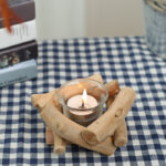Buddha Stones Wood Candlestick Home Candle Holder Decoration Candle Holder BS 14*14*8cm