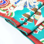 Buddha Stones Dunhuang Musician Playing Frescoes 100% Mulberry Silk Scarf Premium Grade 6A Dunhuang Silk Shawl Silk Scarf BS 6