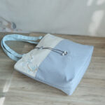 Buddha Stones Pear Flower Plum Peach Blossom Bamboo Embroidery Canvas Large Capacity Shoulder Bag Tote Bag Bag BS 18
