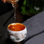 Buddha Stones Dragon Gilt Gourd Ceramic White Porcelain Teacup Kung Fu Tea Cup 160ml Cup BS 5