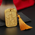 Buddha Stones Feng Shui Auspicious Star Wenchang Pen Pagoda Koi Fish Car Hanging Decoration Car Hanging Decoration BS Emperor Wenchang&Wenchang Tower Tassel