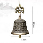 Buddha Stones Tibetan Engraved Buddha Dragon Wind Chime Bell Copper Luck Wall Hanging Decoration Decorations BS 12