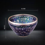 Buddha Stones Handmade Chinese Jianzhan Purple Glaze Ceramic Teacup Ceramic Tenmoku Kung Fu Tea Cup Jian Zhan Tea Cup BS 3