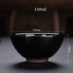 Buddha Stones Gold Maple Leaf Chinese Jianzhan Ceramic Teacup Tenmoku Kung Fu Tea Cup Bowl Jian Zhan Tea Cup BS 10