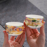 Buddha Stones Dragon Phoenix Auspicious Clouds Sun Ocean Waves Ceramic Teacup Kung Fu Tea Cup Cup BS 14