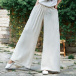 Buddha Stones Plain Wide Leg Pants Dance Women's Yoga Pants With Pockets Wide Leg Pants BS 3