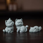 Buddha Stones Small Cat Home Tea Pet Figurine Desk Decoration Decorations BS 1