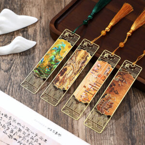Buddha Stones A Panorama of Rivers and Mountains Metal Hollow Bookmarks Tassel With Gift Box (Extra 30% Off | USE CODE: FS30) Bookmarks BS main