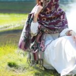 Buddha Stones Tibetan Flowers Leaves Branch Design Tassel Shawl Cozy Travel Scarf Wrap Tibetan Shawl BS 14