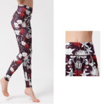 Buddha Stones Colorful Flower Petal Leaves Print Sports Exercise Fitness High Waist Leggings Women's Yoga Pants Women's Leggings BS 3