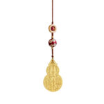 Buddha Stones Wu Lou Gourd Fu Character Tai Sui Amulet Fortune Phone Hanging Decoration Key Chain Hanging Decoration BS 7