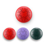 Buddha Stones Steel Tongue Drum Sound Healing Meditation Lotus Pattern Drum Kit 8 Note 6 Inch Percussion Instrument Tongue Drum BS 20