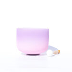 Buddha Stones Tibetan Crystal Sound Bowl Candy Color Handcrafted for Yoga and Mindfulness Meditation Singing Bowl Singing Bowl buddhastoneshop 8 IN (20.3CM) Orchid