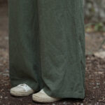 Buddha Stones Retro Wide Leg Pants Casual Women's Yoga Pants With Pockets Wide Leg Pants BS 35