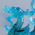 Buddha Stones Feng Shui Four Symbols Azure Dragon Handmade Liuli Crystal Art Piece Home Office Decoration Decorations BS 4