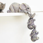 Buddha Stones 3pcs Feng Shui Elephant Sitter Figurines Wealth Figurine Home Decoration Decorations BS main