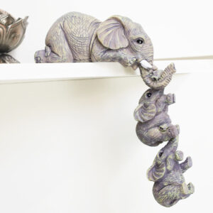 Buddha Stones 3pcs Feng Shui Elephant Sitter Figurines Wealth Figurine Home Decoration Decorations BS main