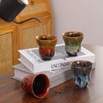 Buddha Stones Vintage Kiln Change Design Ceramic Coffee Mug Tea Cup 150ml Coffee Mug BS 20