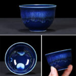 Buddha Stones Chinese Jianzhan Glaze Kiln Change Ceramic Teacup Tenmoku Kung Fu Tea Cup Jian Zhan Tea Cup BS 14