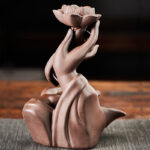 Buddha Stones Lotus Bergamot Healing Incense Burner Incense Burner BS 4