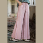 Buddha Stones Plain Wide Leg Pants Dance Women's Yoga Pants With Pockets Wide Leg Pants BS 62