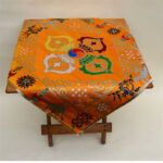Buddha Stones Flower Endless Knot Prayer Altar Mat Healing Meditation 8 Auspicious Symbols Mat Table Runner Prayer Altar BS 21