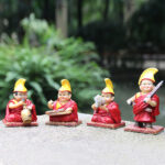 Buddha Stones Hand Painted Tibetan Lama Figures Carved Creative Home Office Car Decoration Ornament Desk Decoration BS 1