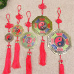 Buddha Stones Feng Shui Bagua Map Chinese Knotting Harmony Energy Map Mirror Bagua Map BS 1