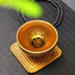 Buddha Stones Gold Spot Pattern Chinese Jianzhan Ceramic Teacup Kung Fu Tea Cup Bowl With Gift Box Jian Zhan Tea Cup BS Cup 9.2cm*5.8cm