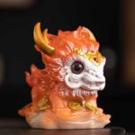 Buddha Stones Color Changing Small Kirin Resin Tea Pet Home Figurine Decoration Decorations BS No Color Change Orange Kirin 12*8*11.5cm