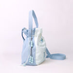 Buddha Stones Embroidered Butterfly Lotus Magnolia Cotton Linen Tote Crossbody Bag Shoulder Bag Handbag Crossbody Bag BS 7