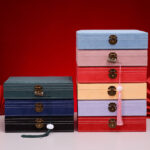 Buddha Stones Simple Design Jewelry Box Organizer Single Layer Flannel Jewelry Storage Box With Lock - image 1