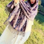 Buddha Stones Tibetan Flowers Leaves Branch Design Tassel Shawl Cozy Travel Scarf Wrap Tibetan Shawl BS 33