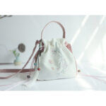 Buddha Stones Handmade Embroidered Flowers Canvas Tote Shoulder Bag Handbag Bag BS 26
