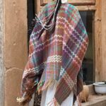 Buddha Stones Tibetan Shawl Colorful Wavy Striped Shapes Tassels Winter Cozy Travel Scarf Wrap Tibetan Shawl BS 17