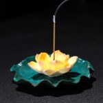 Buddha Stones Tibetan Lotus Blessing Incense Burner Decoration Decoration BS 3