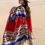 Buddha Stones Tibetan Shawl Colorful Geometry Winter Cozy Travel Scarf Wrap Tibetan Shawl BS 19