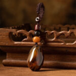 Buddha Stones Random Sardonyx Stone Positive Key Chain Key Chain BS Random Sardonyx Stone