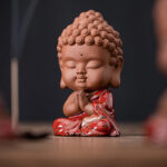 Buddha Stones Mini Gautama Buddha Sakyamuni Kwan Yin Avalokitesvara Ksitigarbha Serenity Ceramic Desk Decoration Decorations BS 2