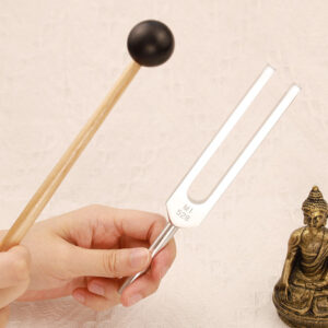 Buddha Stones Tuning Fork 528HZ Aluminum Alloy for Chakra and Sound Therapy Ornament Decoration With a Mallet Decorations buddhastoneshop Tuning Fork