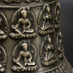 Buddha Stones Tibetan Engraved Buddha Dragon Wind Chime Bell Copper Luck Wall Hanging Decoration Decorations BS 3