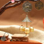 Buddha Stones Feng Shui Copper Coin Koi Fish Bagua Kirin Wind Chime Bell Luck Wall Hanging Decoration Decorations BS Kirin