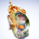Buddha Stones Handmade Liuli Crystal Elephant Art Piece Wisdom Wealth Home Decoration Decorations BS 7
