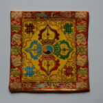Buddha Stones Prayer Altar Mat Healing Meditation Vajra Auspicious Symbols Prayer Altar BS Vajra Yellow