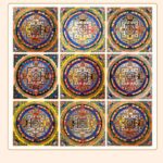 Buddha Stones Tibetan Handmade Thangka Mandala Painting Blind Box Random Color Pattern Tibetan Thangka BS 15