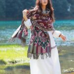 Buddha Stones Tibetan Flowers Leaves Branch Design Tassel Shawl Cozy Travel Scarf Wrap Tibetan Shawl BS 11